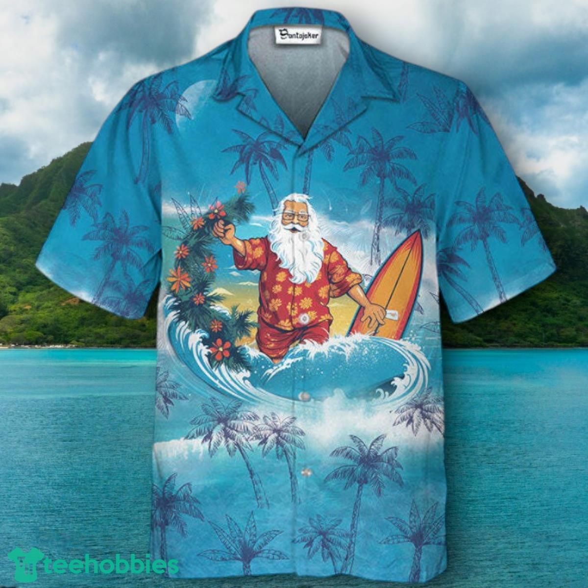 Santa Surfing Hawaiian Shirt Impressive Gift