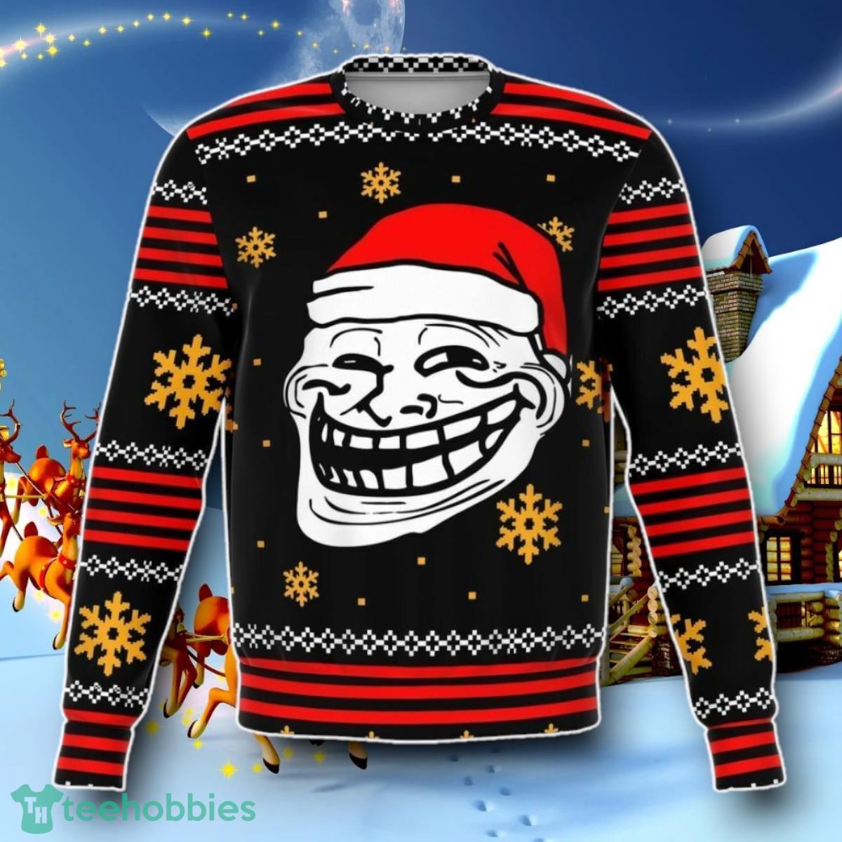 Santa Troll Meme Ugly Christmas 3D Sweater Special Gift