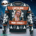 Saturday Night Live I Gotta Have More Cowbell Ugly Christmas Sweater Special Gift