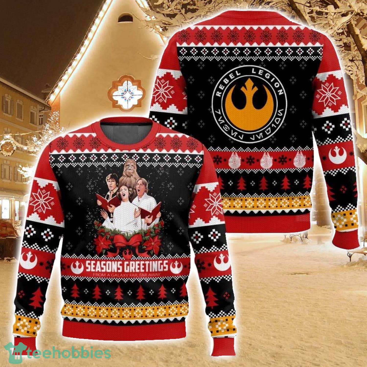 Seasons Greetings, Starwar Christmas Ugly Christmas Sweater Holiday Sweater Christmas Gift For Family