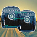 Seattle Mariners MLB Knitting Pattern Christmas Tree Pine Happy Ugly Sweater Merry Chistmas