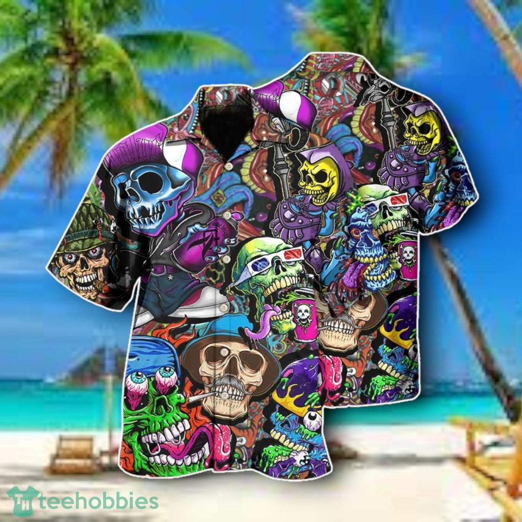 Skull Colorful Style Hawaiian Shirt Style Gift
