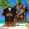 Skull Firefighter Hawaiian Shirt Style Gift For Men Women