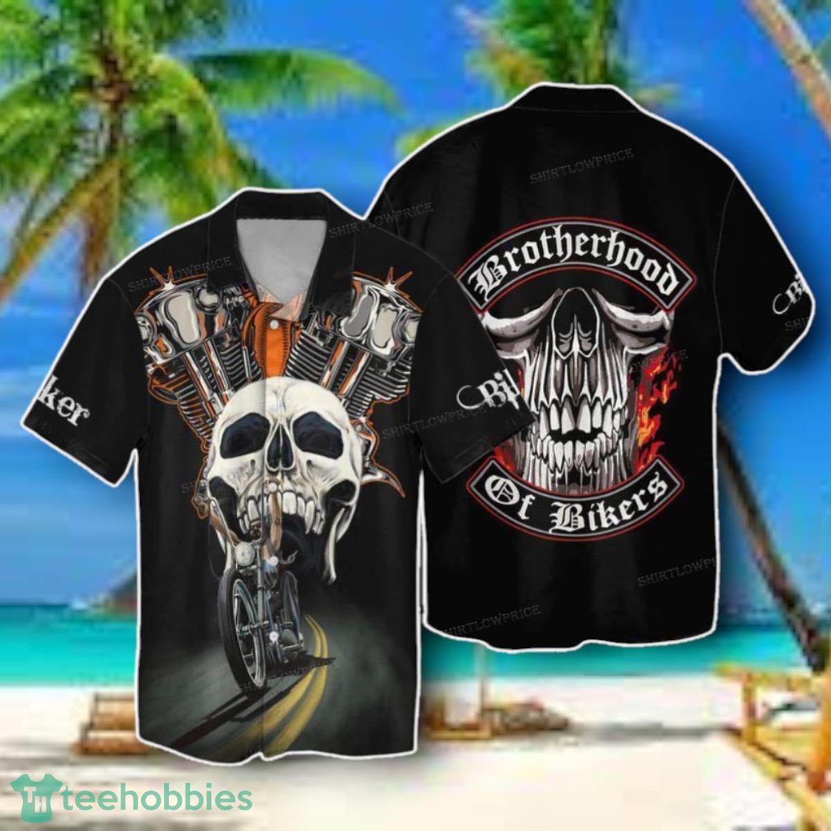 Skull Motorcycle Brotherhood Of Bikers Hawaiian Shirt Style Gift