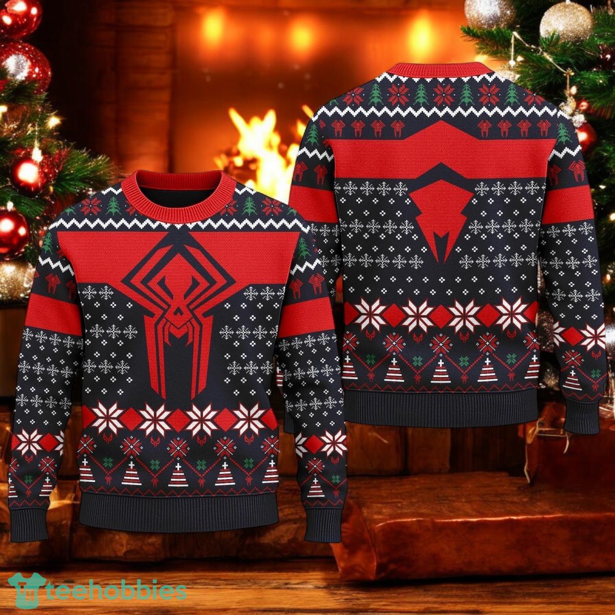 Spider Ugly Christmas Sweater Superhero Movie Xmas Holiday Gift Hero Character Sweater