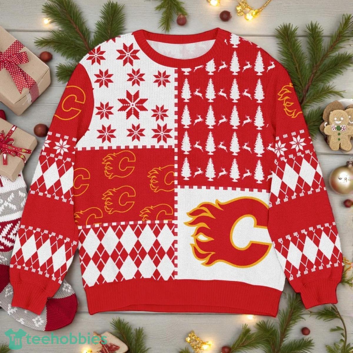 Sport Team Calgary Flames NHL Ugly Christmas Sweater All Over Prints Christmas 3D Sweater For Men Women