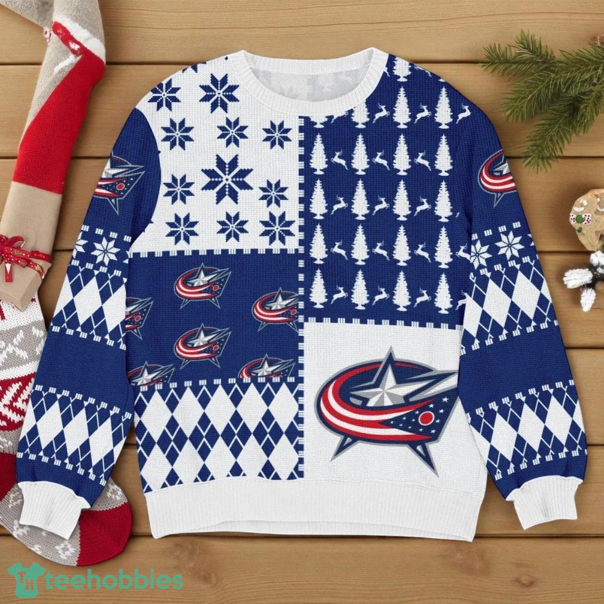 Sport Team Columbus Blue Jackets NHL Ugly Christmas Sweater All Over Prints Christmas 3D Sweater For Men Women