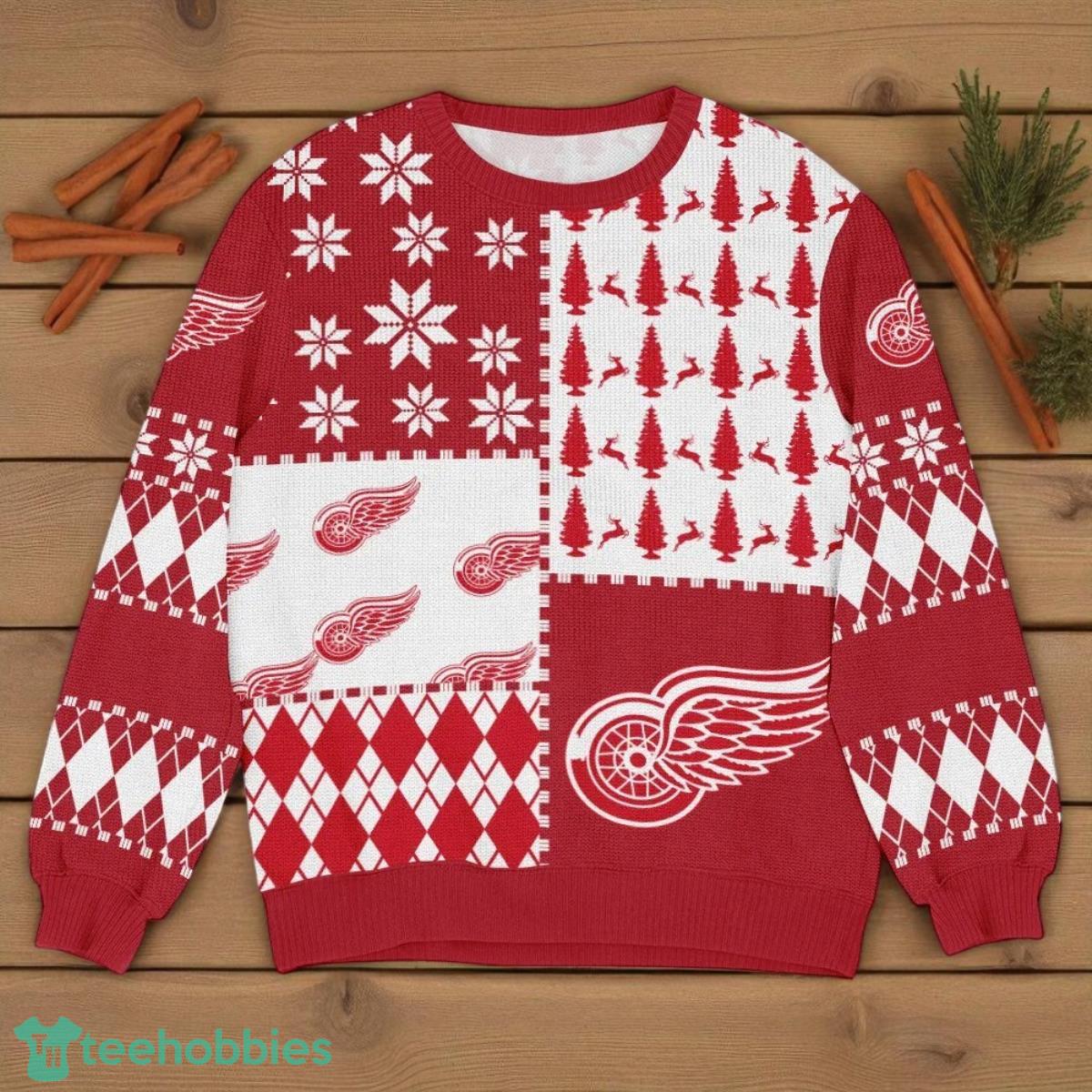 Sport Team Detroit Red Wings NHL Ugly Christmas Sweater All Over Prints Christmas 3D Sweater For Men Women