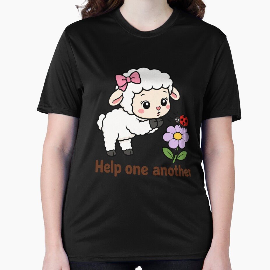 Cute Kawaii Lamb Help One Another by Bright Sprout Wear