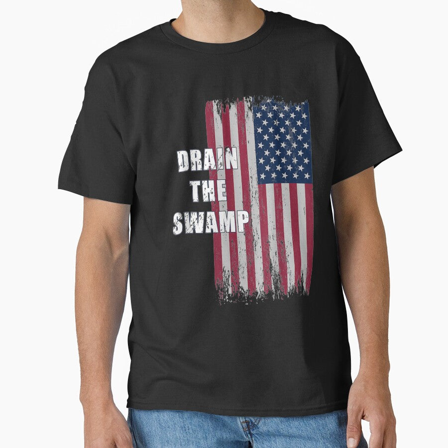 Drain The Swamp President Donald Trump Distressed Flag by JeanHermansson