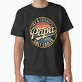 Papa - Like a Grandpa, Only Cooler | Vintage Retro Sunset Badge Grandpa Gift by PosiMCreations