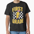First Grade Lighting Bolt Pencil Retro 1st Grade Teacher by OlakunleOloroz