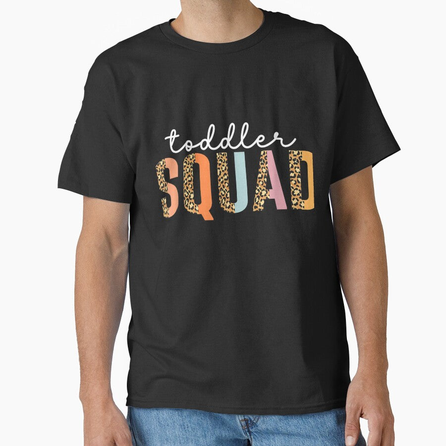 Leopard Toddler Squad Teacher Kindergarten Pre-K Teacher Fun T-Shirt by Othinus