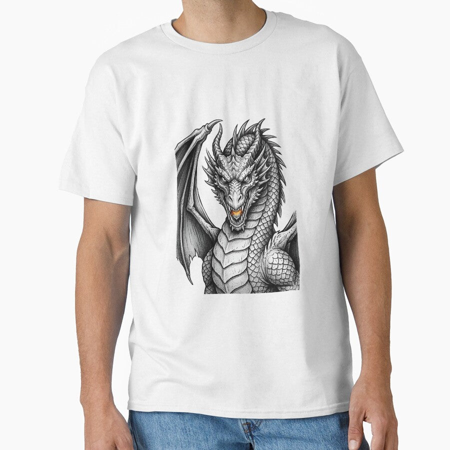 Inferno Fang Dragon – Fierce Fantasy Dragon Illustration by DragonSerpent Ink