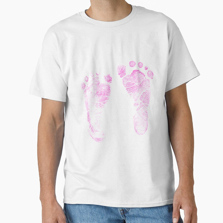 Pink Baby Footprints. Adorable Baby Feet Perfect For New Baby Girl by Digital Eclectica