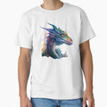 Watercolor Rainbow Dragon, Dragon Portrait by MoonFoxDesign