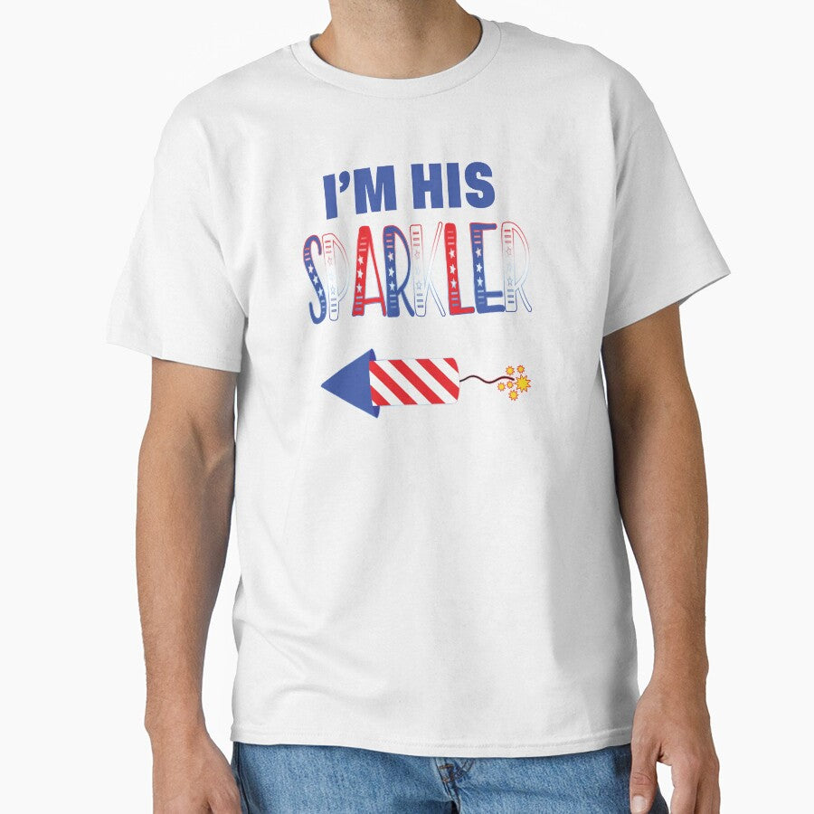 I'm His Sparkler 4th of July Couple Matching by Nzgiftsandmore