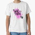 Girl Mom with Hand & Footprints & Pink Leopard Print Background by JeweledDesigns