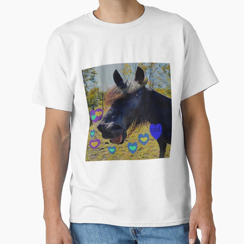 Adorable Black Horse Laughing Sending His Love by ncNatureVisions