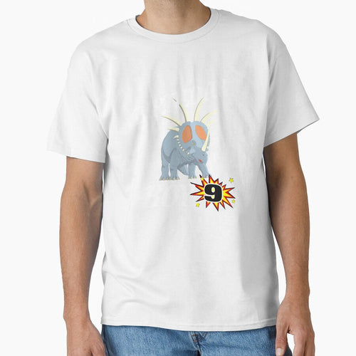 9 Years Old Birthday Design Dinosaur GifDesign by drwigglebutts