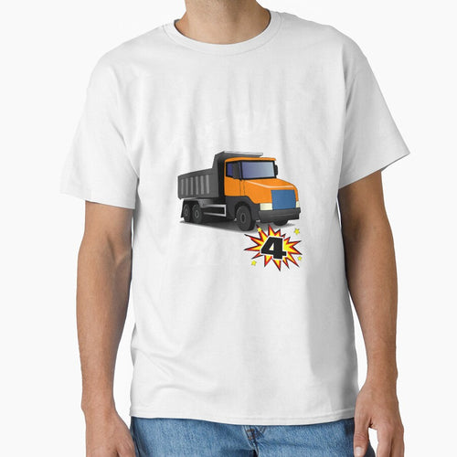 4 Years Old Birthday Design Dump Truck GifDesign by drwigglebutts