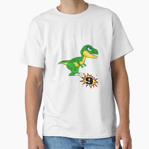 9 Years Old Birthday Design T Rex GifDesign by drwigglebutts