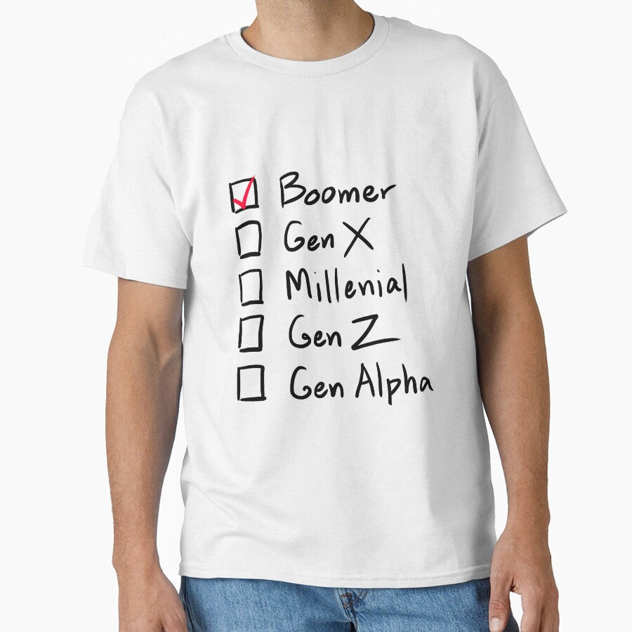 Which Generation Are You?  For Boomers, Black Text by markeralchemy