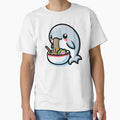 Kawaii Cute Blue Whale Eating Ramen by PeelZinc