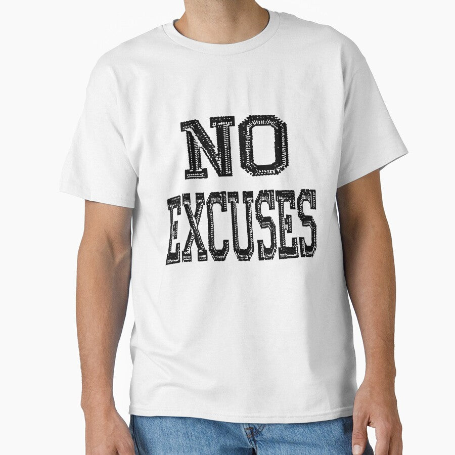 No Excuses with black text by seansdigitalart