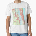 Jacksonville Beach and Atlantic Beach Florida Map by BravuraMedia