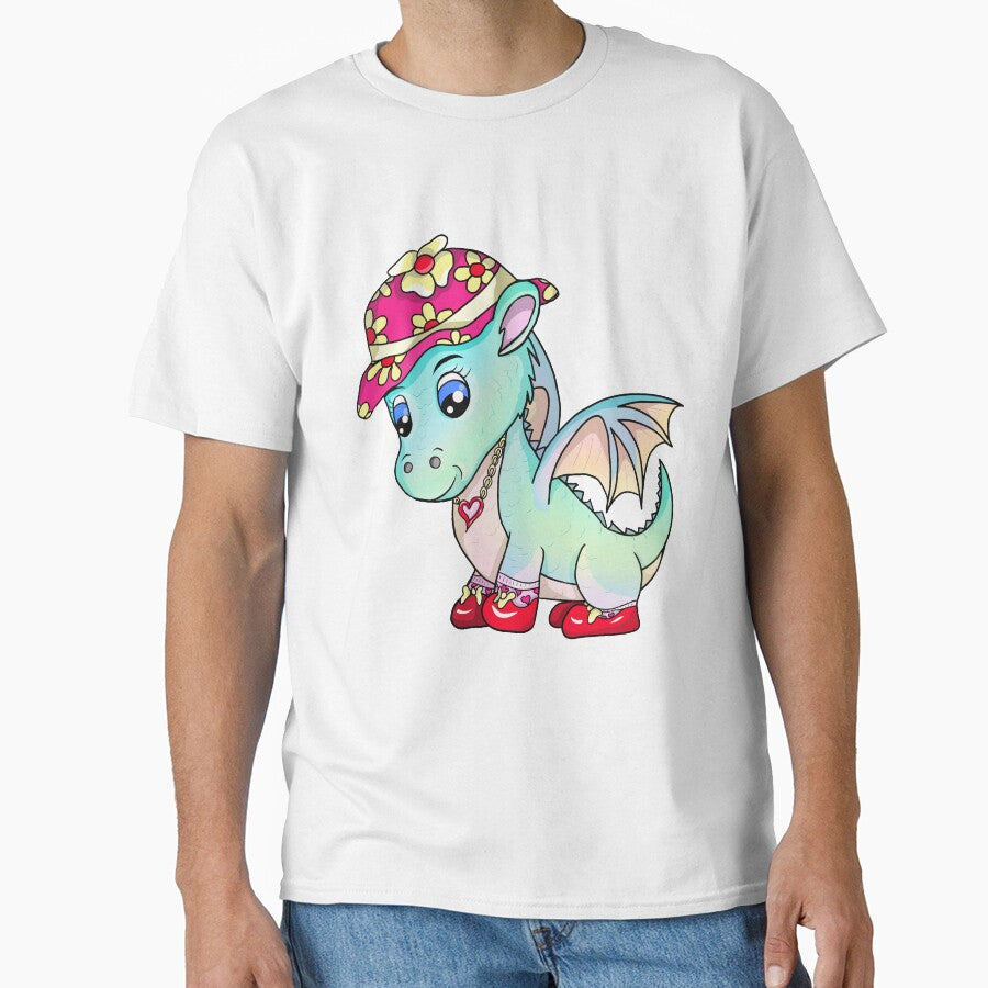 baby dragon in a cute pink hat by CuisineCat