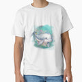Baby Beluga Whale Swimming Watercolor by kuremureDesign