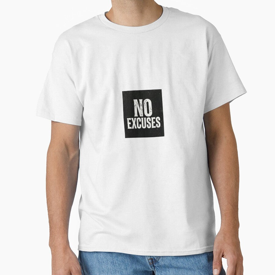 No Excuses Minimalist Motivation Typography Design by DarioTactical