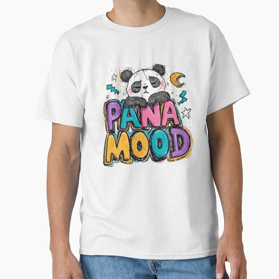 Panda Mood – Cute Lazy Cartoon Design by AlexLineArt