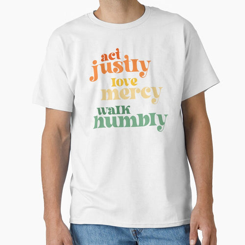 Act Justly, Love Mercy, Walk Humbly - social justice Bible (retro bright colors) by Ofeefee