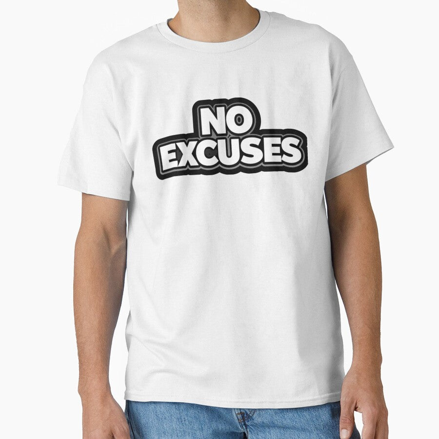 No Excuses Shirt by Papier Atelier Art