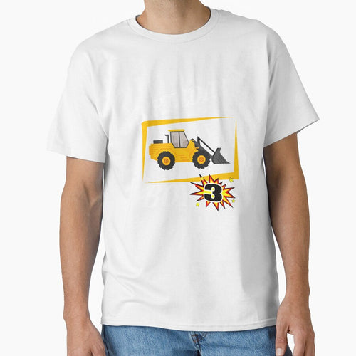 3 Years Old Birthday Design Bulldozer GifDesign by drwigglebutts