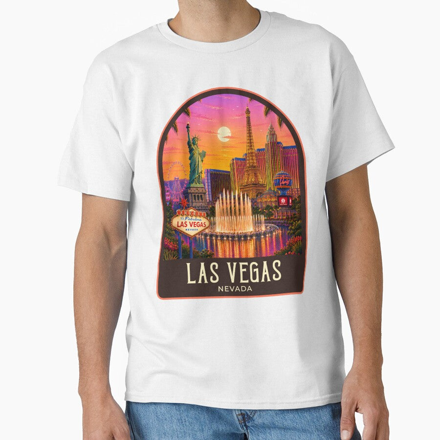 Las Vegas Vintage Travel Illustration by HomeLivingCo