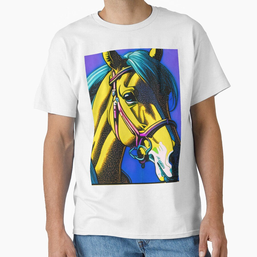 Horse on a Blue Background by FreeMind-Design
