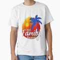 Family Vacation 2021 Red and Yellow Beach Sunset and Coconut Tree 2 by MyPrintCharming
