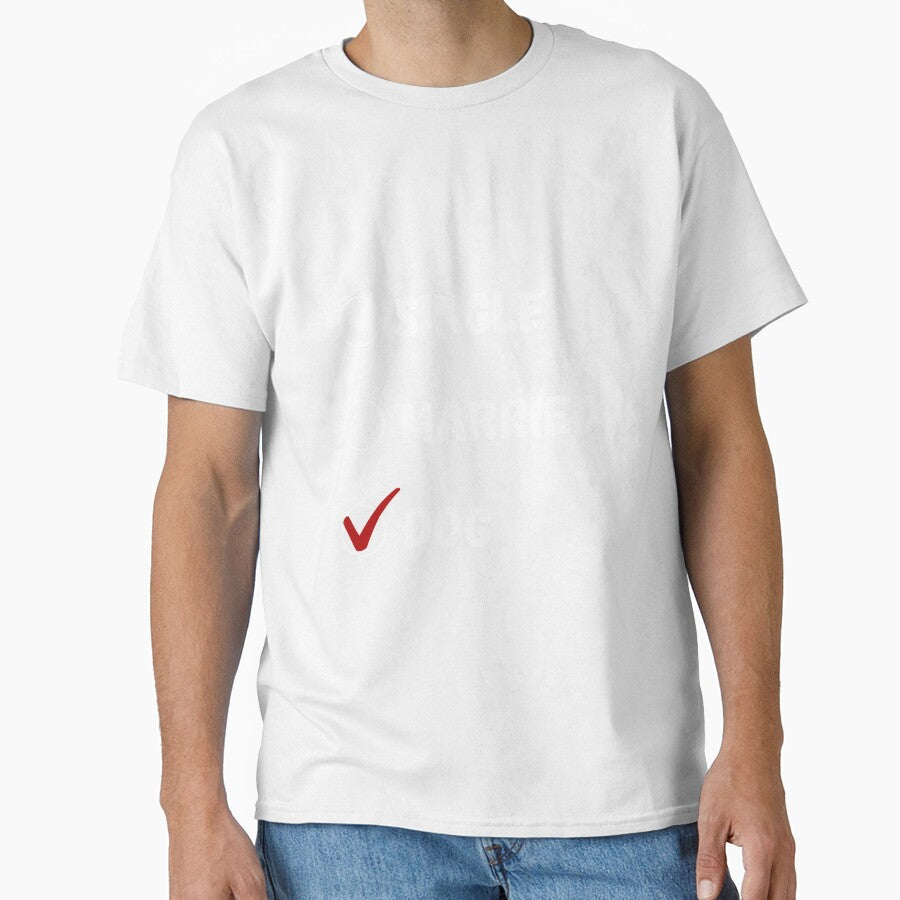 Single Married Dog, Dog Lover Shirt by Sleepy Cat Design