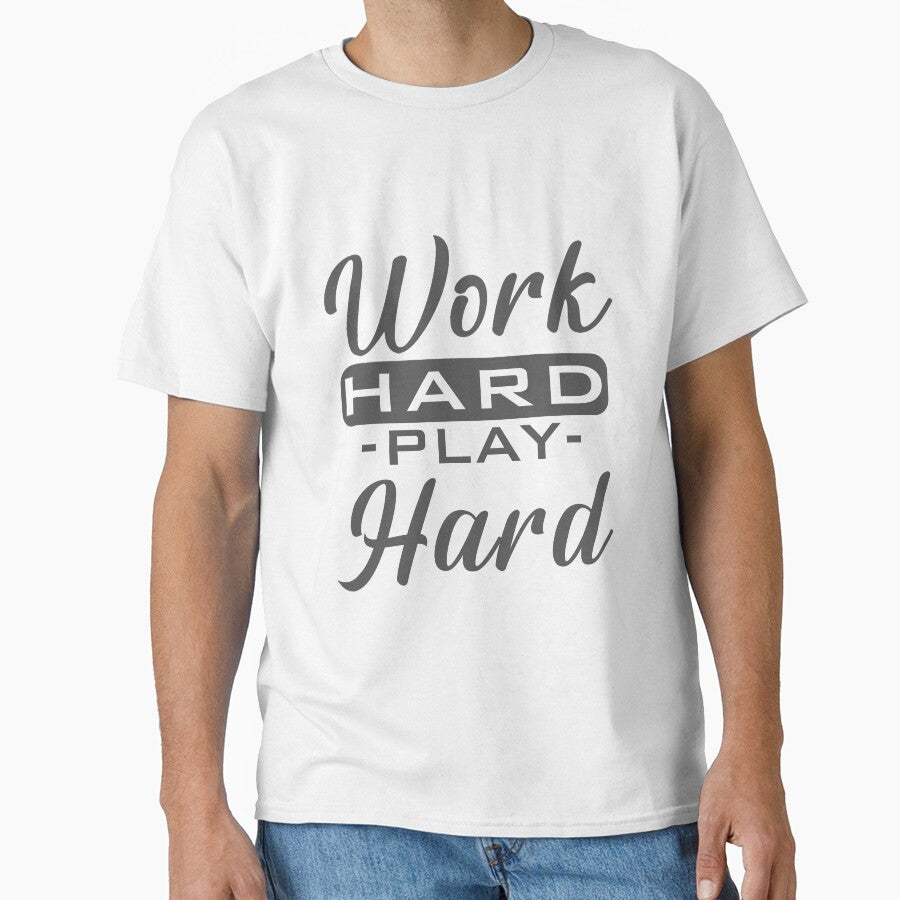 Work Hard Play Hard Simple White by anm7
