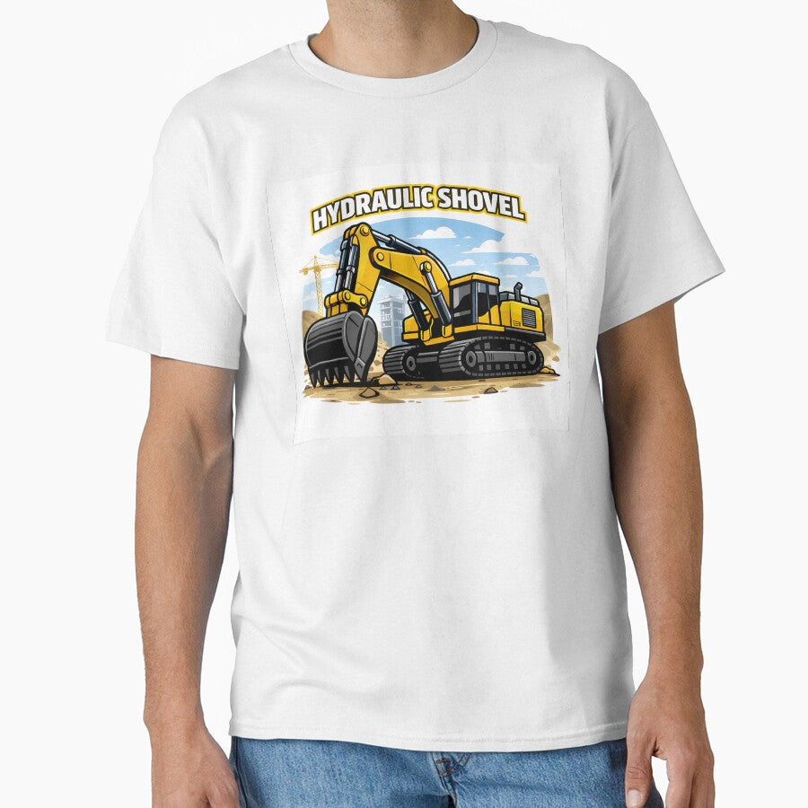 Construction Vehicles - Hydraulic Shovel Vintage Retro Design by VintageImageInc