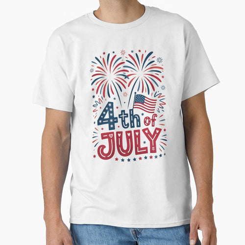 4th of July T-Shirt, Patriotic Tee, American Flag Shirt, Independence Day Shirt, Red White and Blue, USA Tee, Celebration T-Shirt by DeesignEngine
