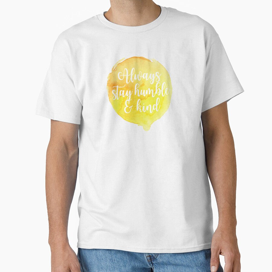 Always Stay Humble and Kind | Yellow Watercolor by KarolinaPaz