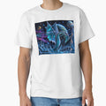 Cosmic Ice Dragon – Celestial Fantasy Creature in a Frozen Alien World by Extravanganzza