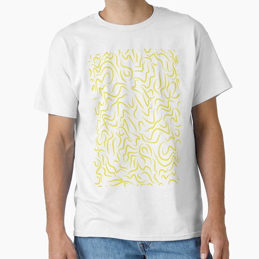 Groovy 70's patter aesthetic yellow + blue by Ray Sánchez