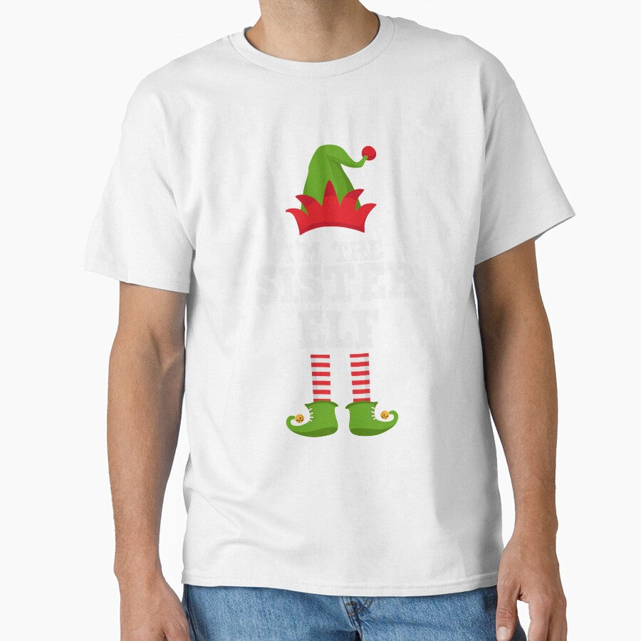 I'm the Sister Elf Cute Nice Family Matching Group Xmas Costume TShirt by lxmag
