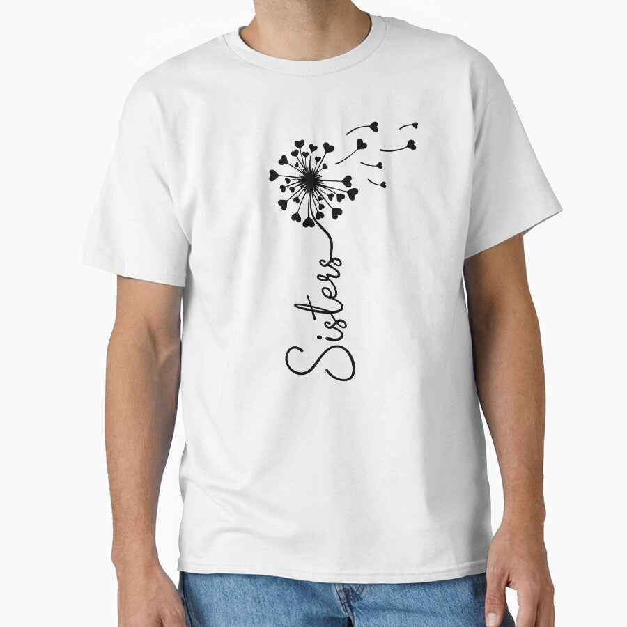Love My Sister Cute Dandelion Heart Sisters by Lulaggio