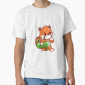 Cute Chibi Red Panda Carrying Bamboo Illustration by Jerbilsmouse